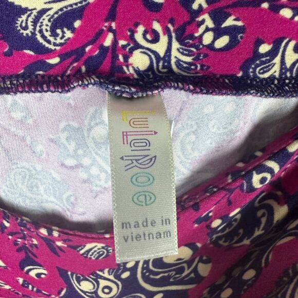 LuLaRoe Women`s‎ Floral Paisley Pink Purple Pattern One Size - Picture 4 of 5